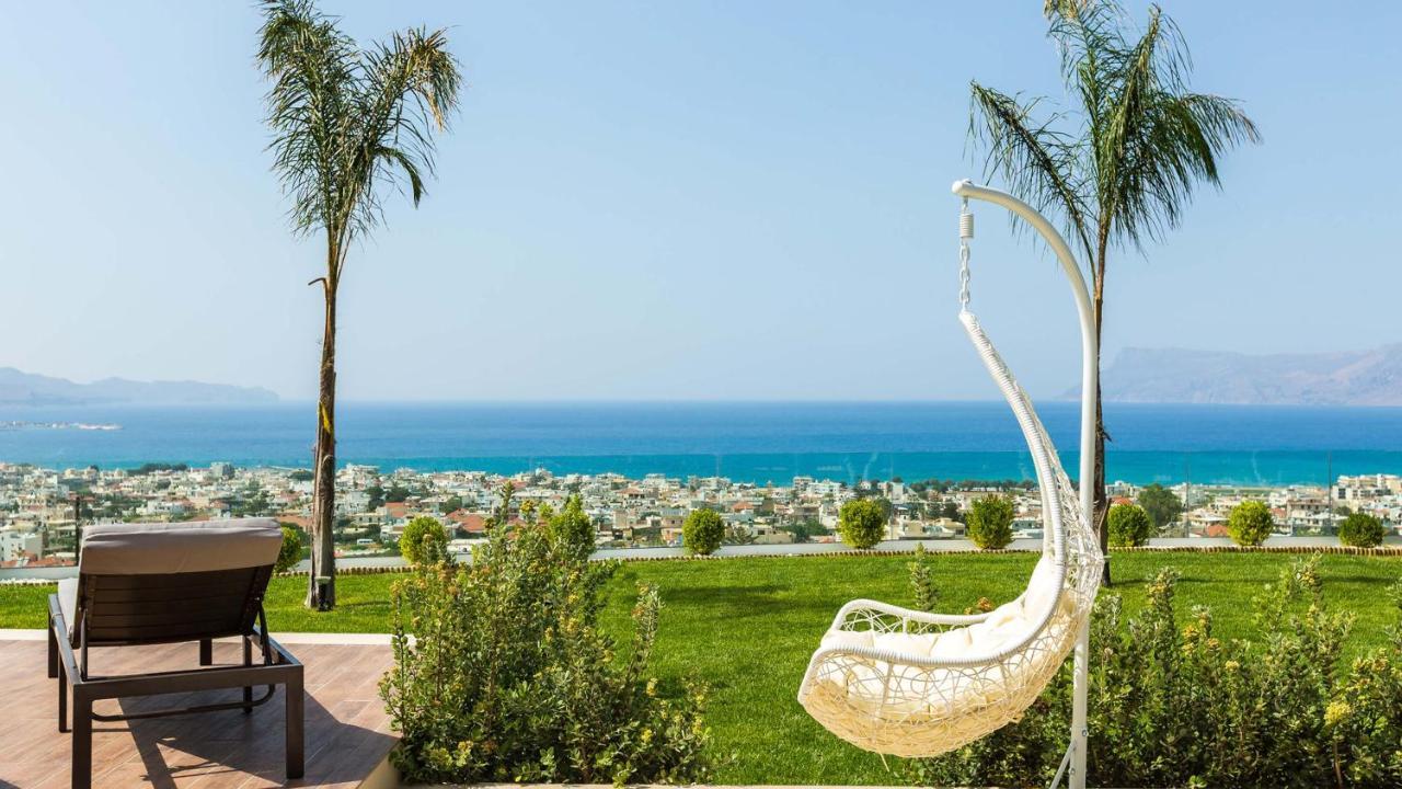 Villa Emilia I Luxury, Amazing Seaview, Next To The Town Kissamos Bagian luar foto