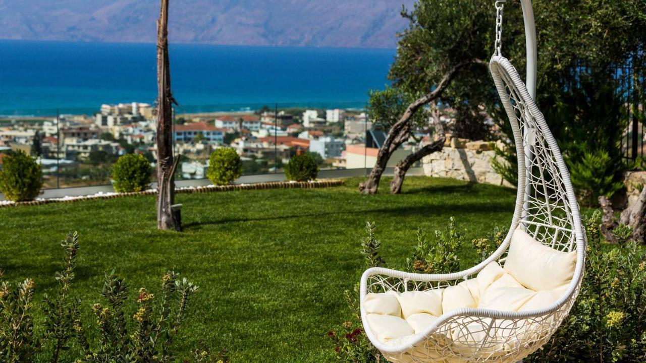 Villa Emilia I Luxury, Amazing Seaview, Next To The Town Kissamos Bagian luar foto